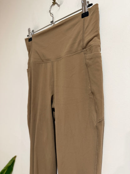 Lululemon Khaki Side-pocket Leggings Size 33cm Waist