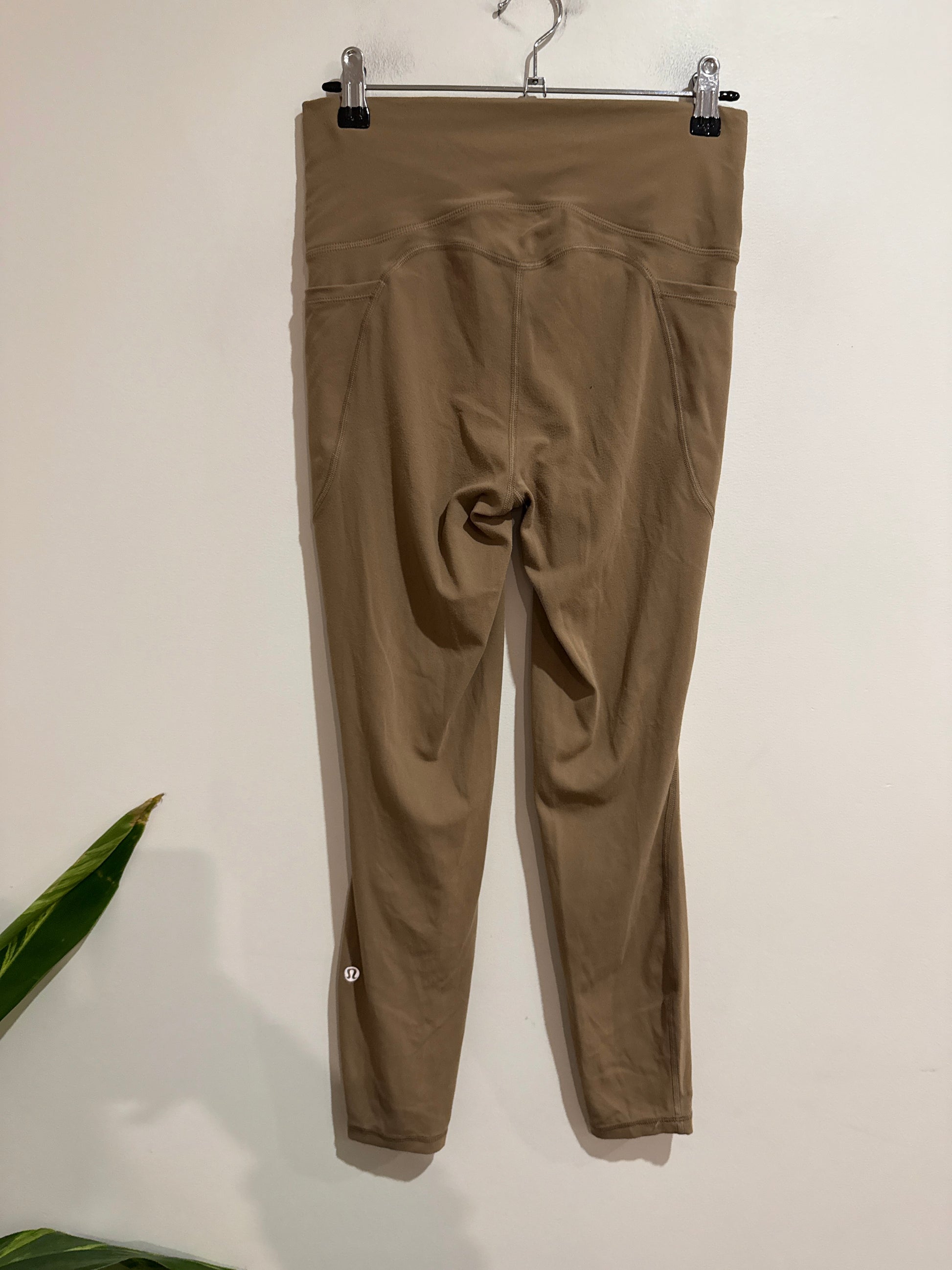 Lululemon Khaki Side-pocket Leggings Size 33cm Waist