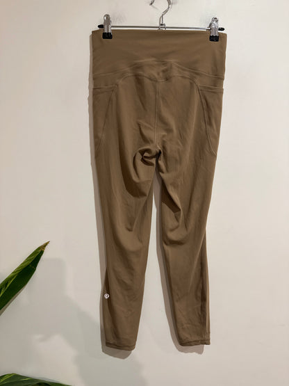 Lululemon Khaki Side-pocket Leggings Size 33cm Waist