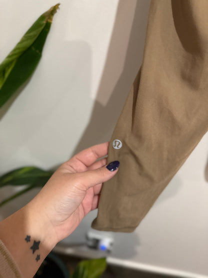 Lululemon Khaki Side-pocket Leggings Size 33cm Waist