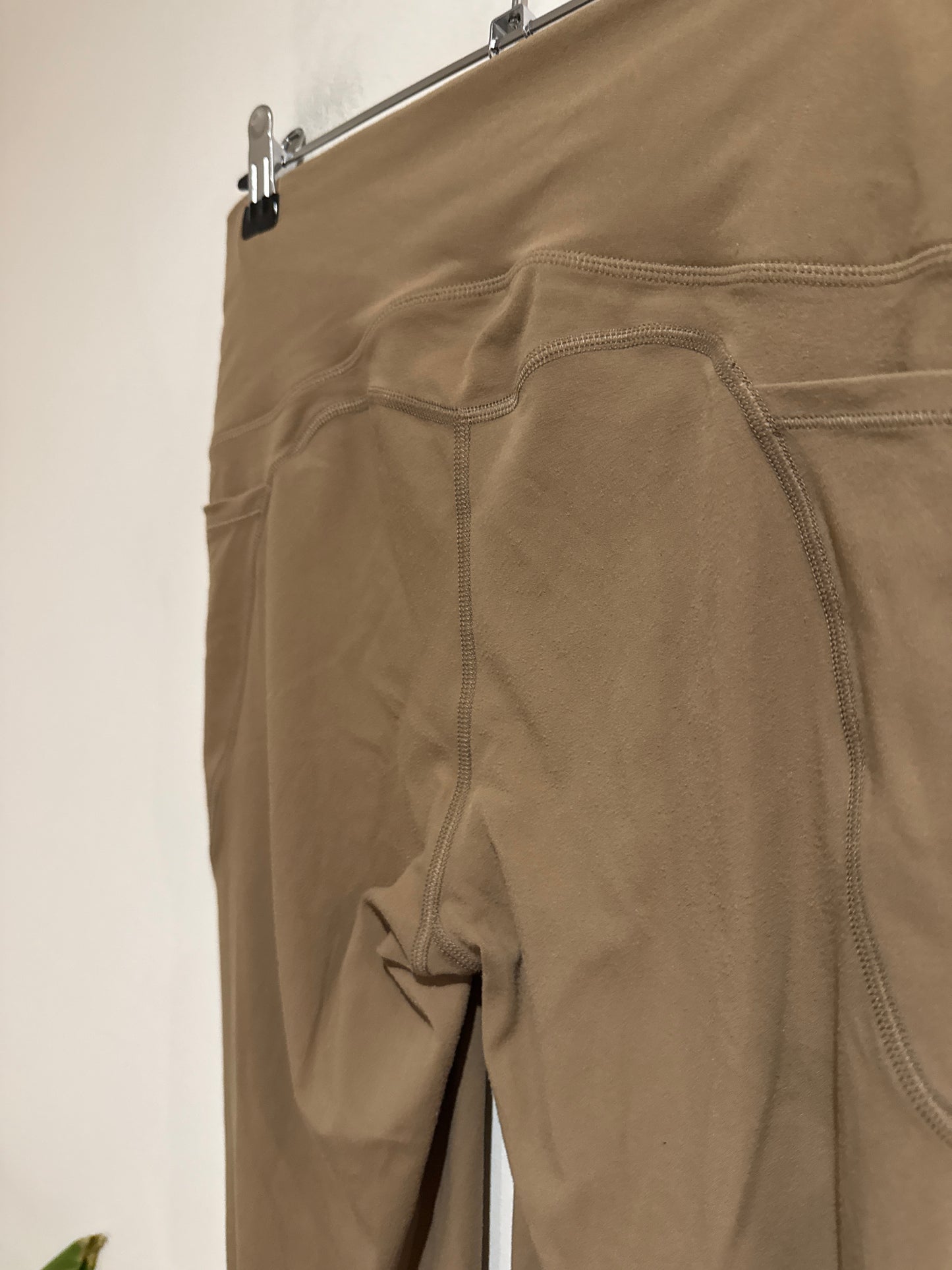 Lululemon Khaki Side-pocket Leggings Size 33cm Waist