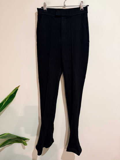 Le Alfashionline Paris Black Bootcut Trousers Size 38 (Waist 33cm)