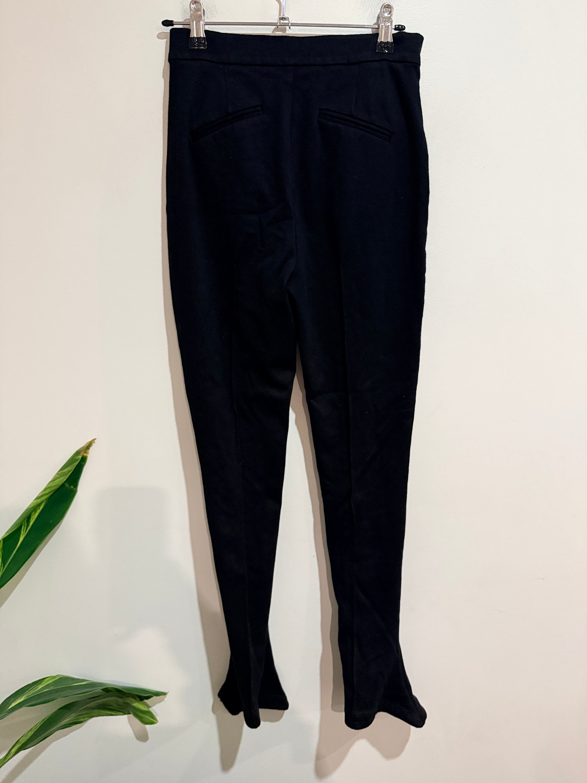 Le Alfashionline Paris Black Bootcut Trousers Size 38 (Waist 33cm)