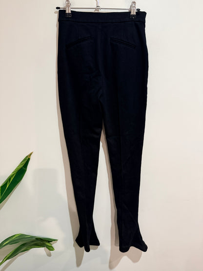 Le Alfashionline Paris Black Bootcut Trousers Size 38 (Waist 33cm)