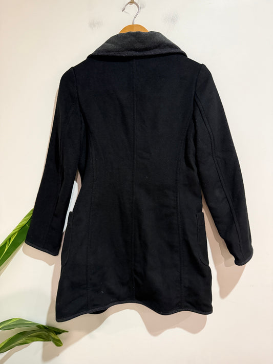André Badi Black Wool-blend Coat Size Talla 26 (per size tag)