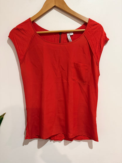 Forever New Rust Cap Sleeve Top Size 10