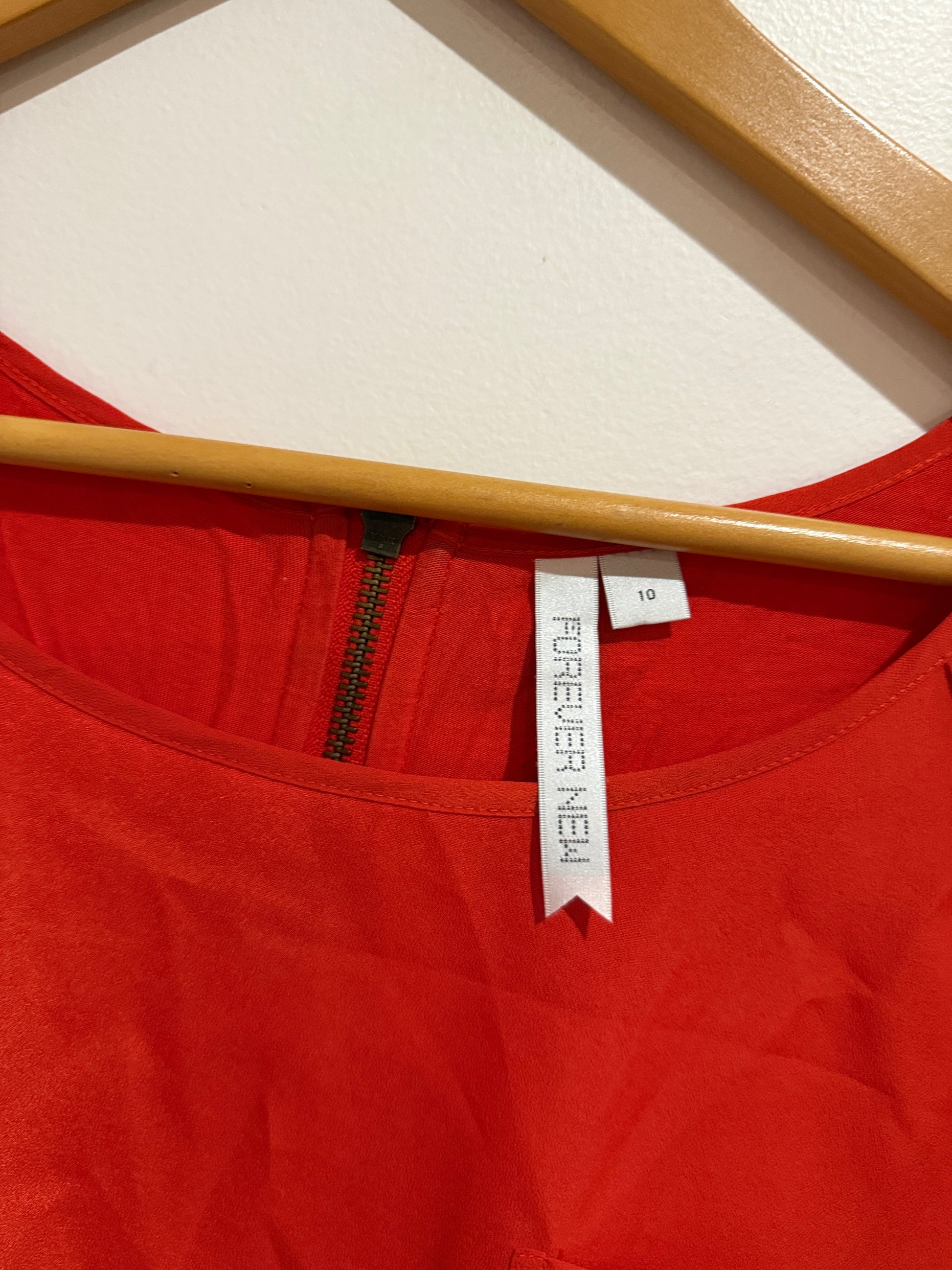 Forever New Rust Cap Sleeve Top Size 10