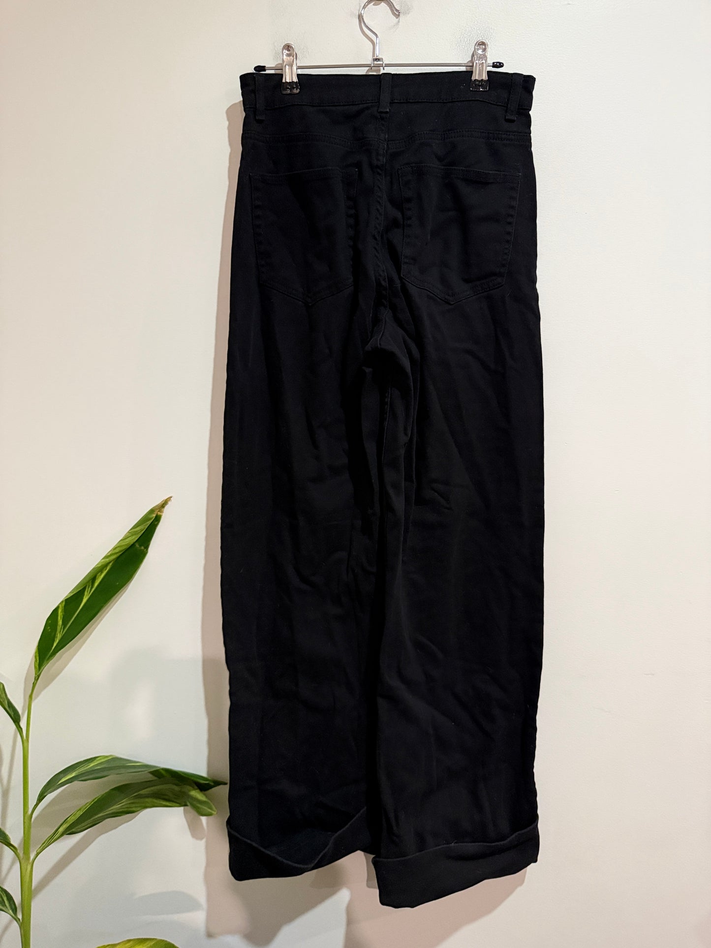 H&M Black Wide-leg Jeans Size 12