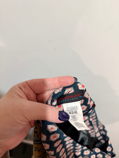 Custo Barcelona Embroidered A-line Skirt Size 42/8 (Waist 44cm)