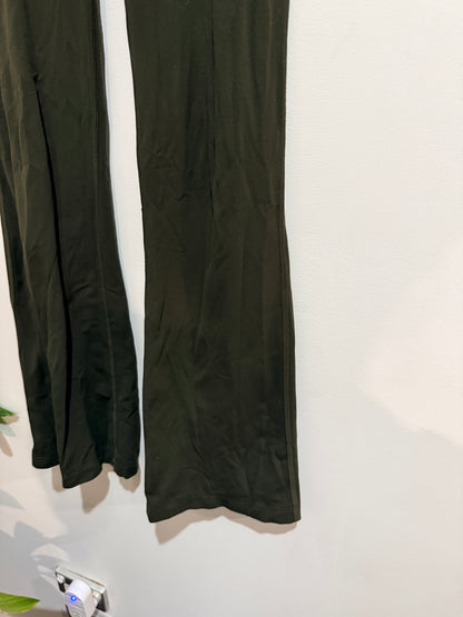Lululemon High-waisted Flare Leggings In Olive Green Size Waist 31cm