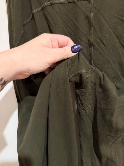 Lululemon High-waisted Flare Leggings In Olive Green Size Waist 31cm