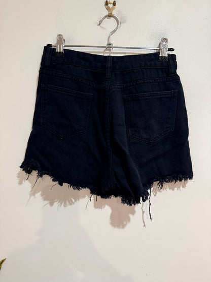 Brand Unknown Distressed Frayed-hem Denim Shorts Size S (160/64A)