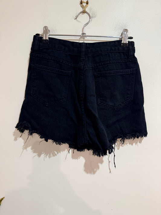 Brand Unknown Distressed Frayed-hem Denim Shorts Size S (160/64A)