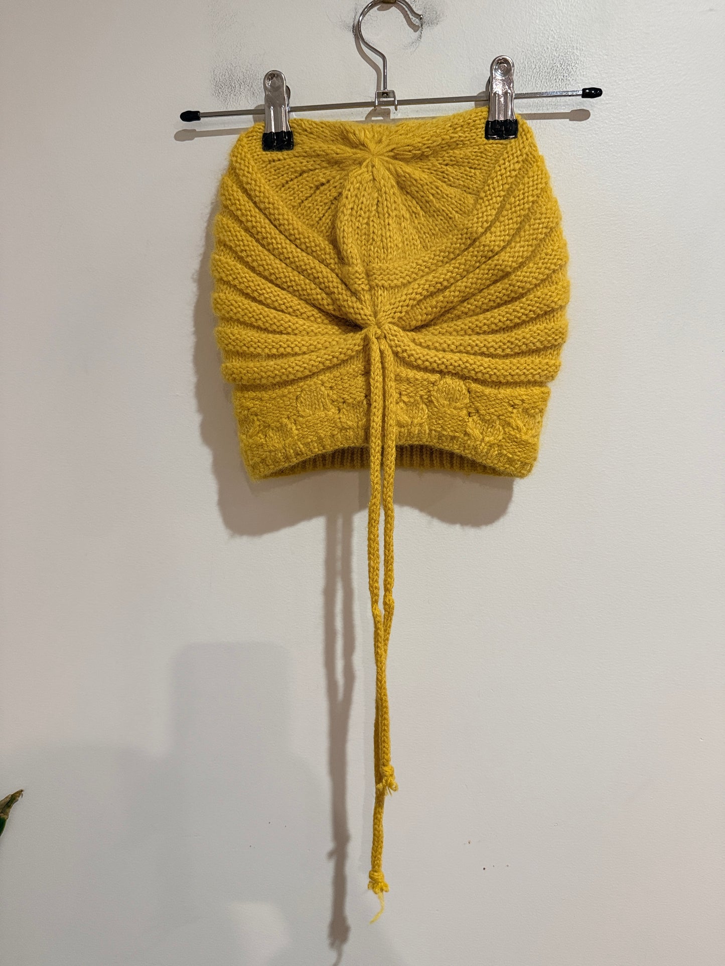 Chunky Knit Angora Beanie Size One Size