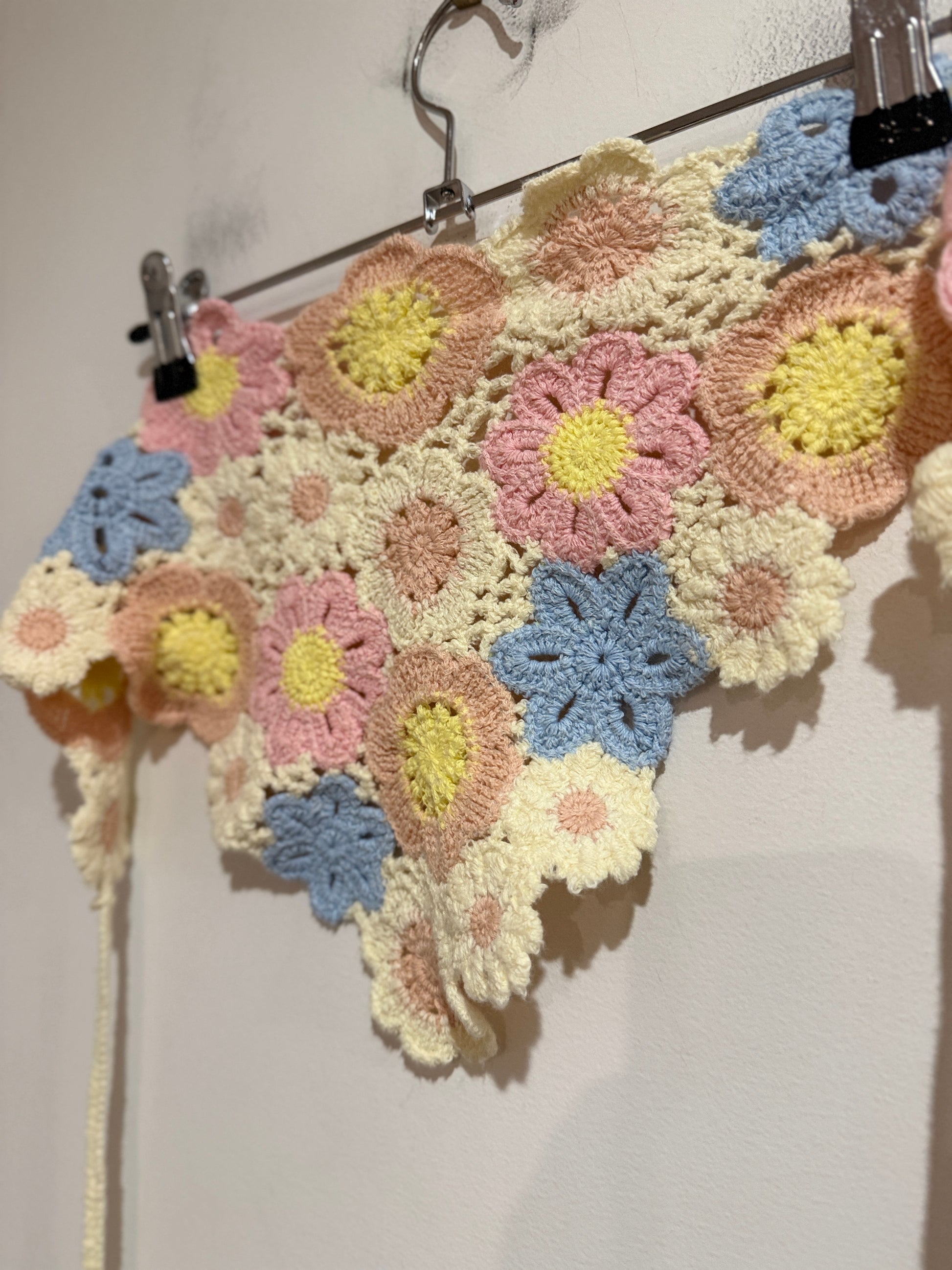 Floral Crochet Bandana Size U/Arm to U/Arm 59cm