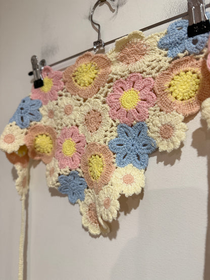 Floral Crochet Bandana Size U/Arm to U/Arm 59cm