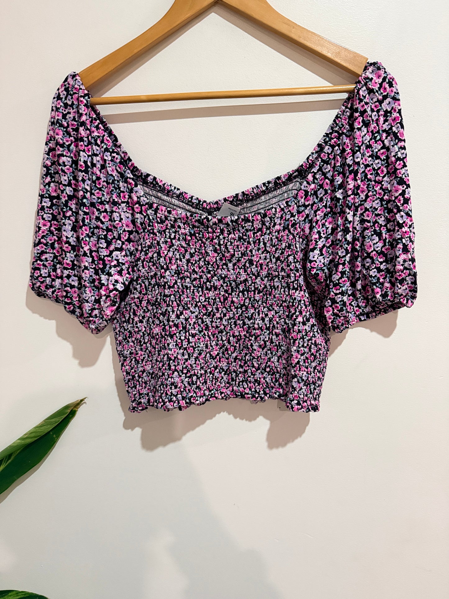 Anko Puff-sleeve Crop Top Size 16