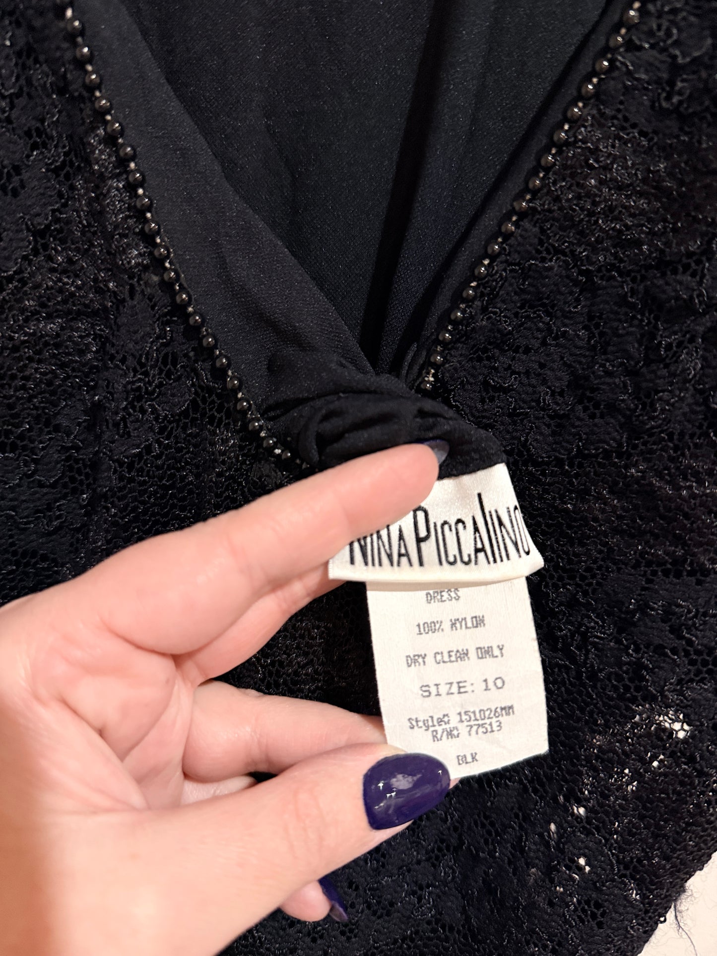 Nina Piccalino Lace Dress Size 10