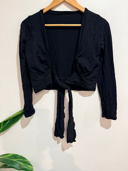 Metalicus Tie-front Long Sleeve Top Size One Size