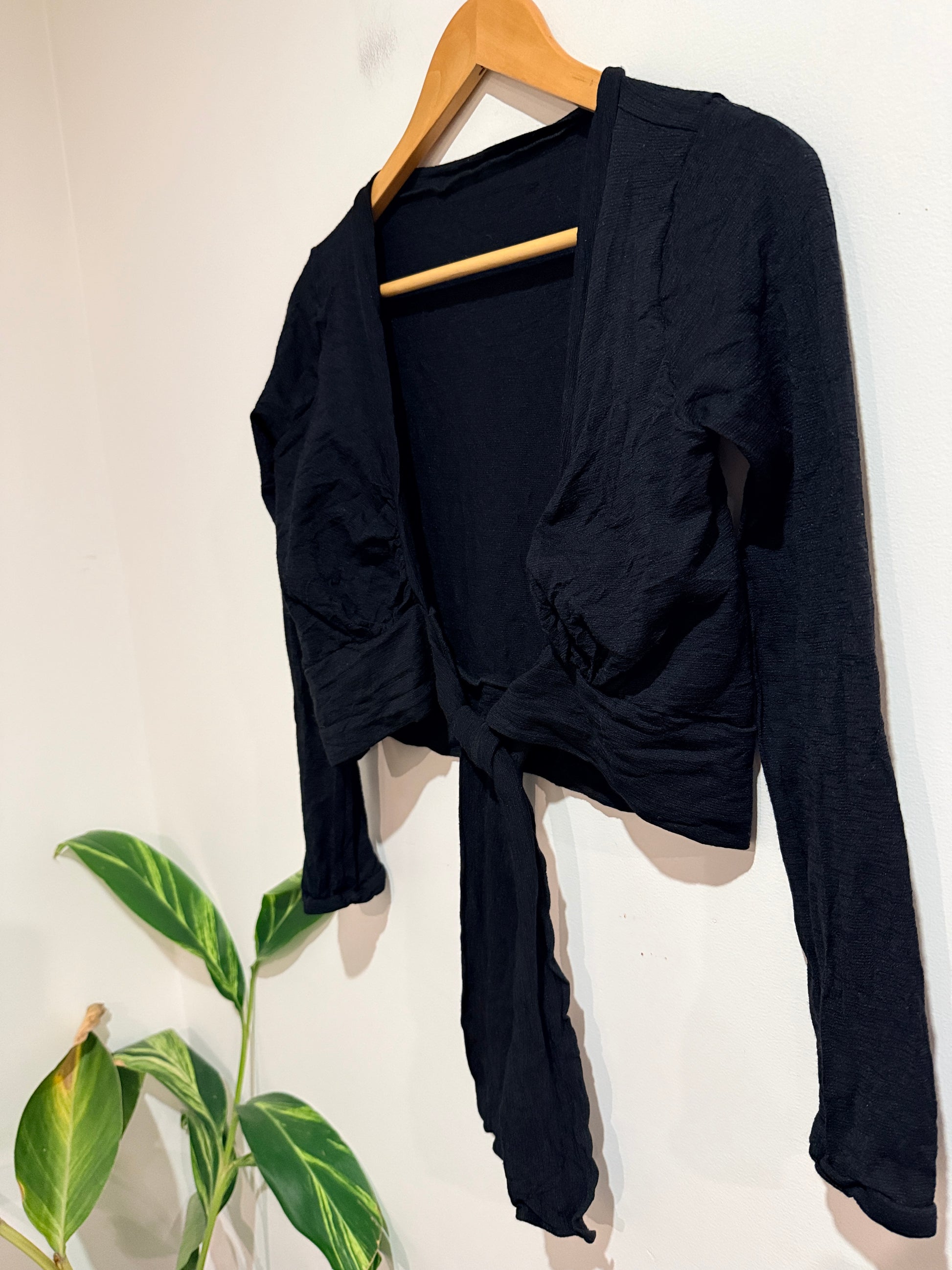 Metalicus Tie-front Long Sleeve Top Size One Size