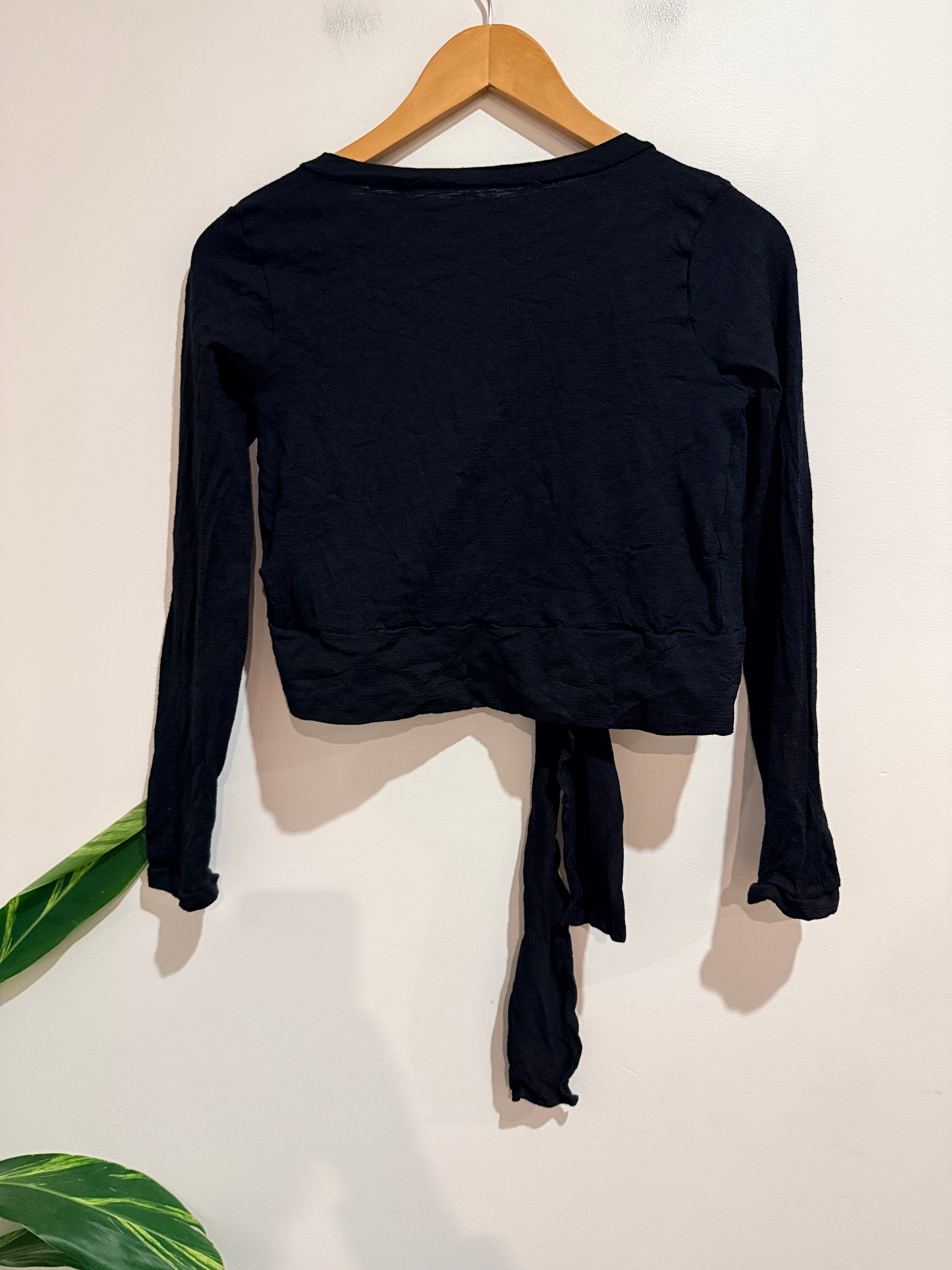 Metalicus Tie-front Long Sleeve Top Size One Size