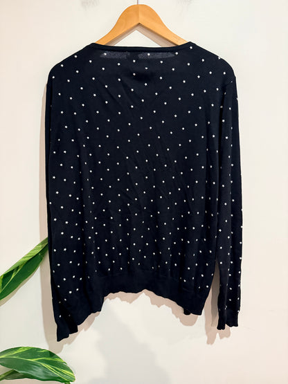 Basics Polka Dot Cardigan Size XL