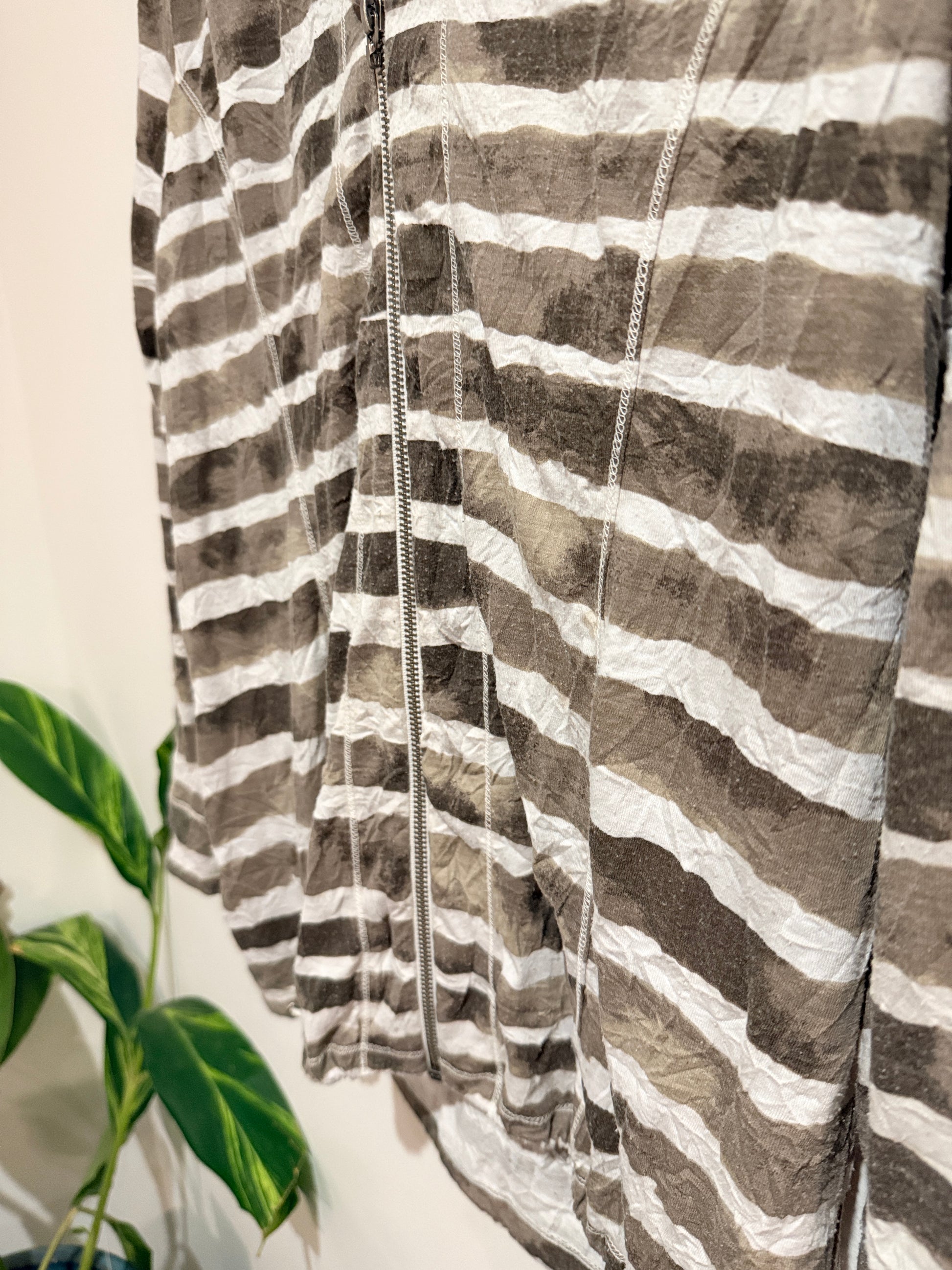 Line 7 Striped Zip-up Hoodie Size S