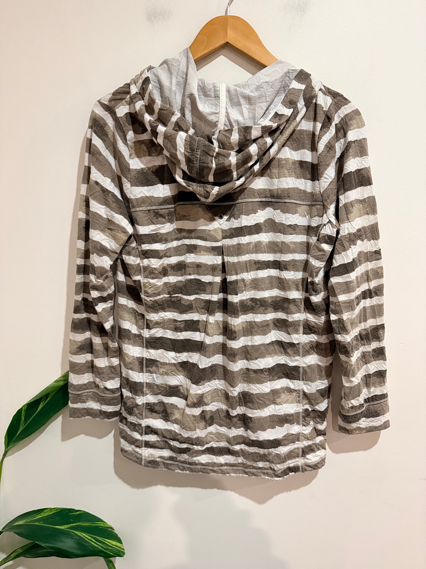 Line 7 Striped Zip-up Hoodie Size S