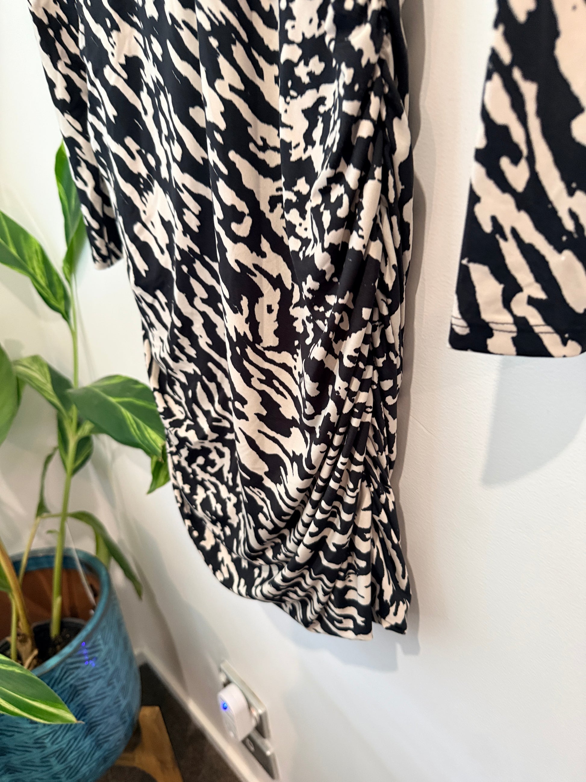 H & M Draped Bodycon Dress Size L