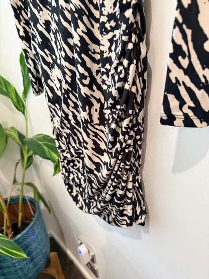 H & M Draped Bodycon Dress Size L