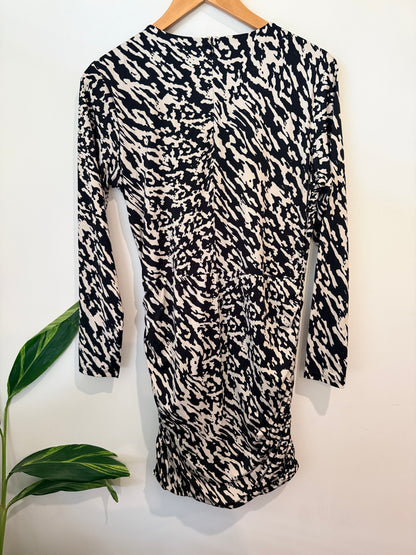 H & M Draped Bodycon Dress Size L