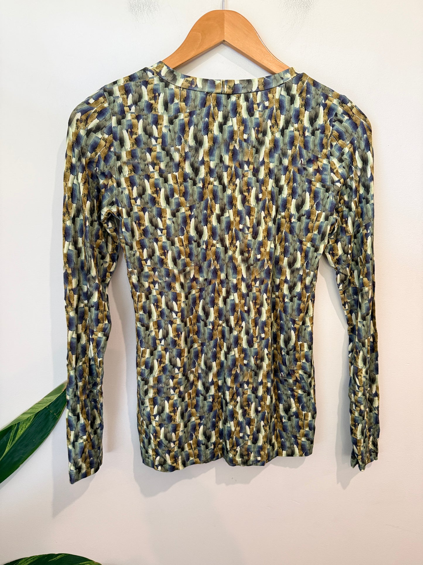 Anne Mardell (NZ Made) Abstract Print Top Size 8