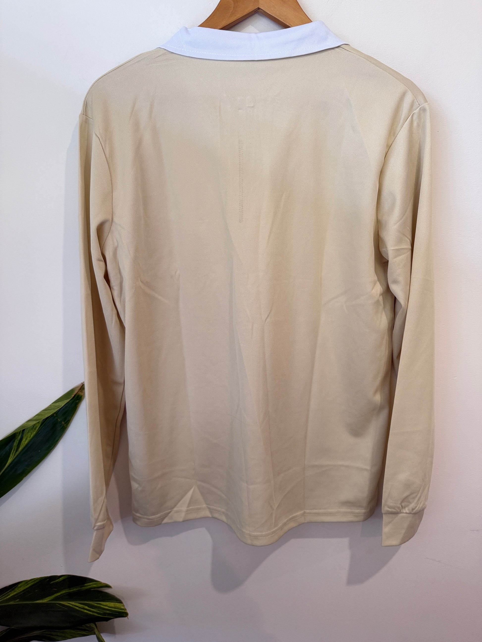 Brand Unknown Long-sleeve Polo Shirt Size S | U/Arm to U/Arm 54cm