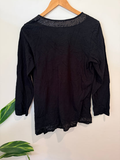 Cafe Latte Long-sleeve Top Size S