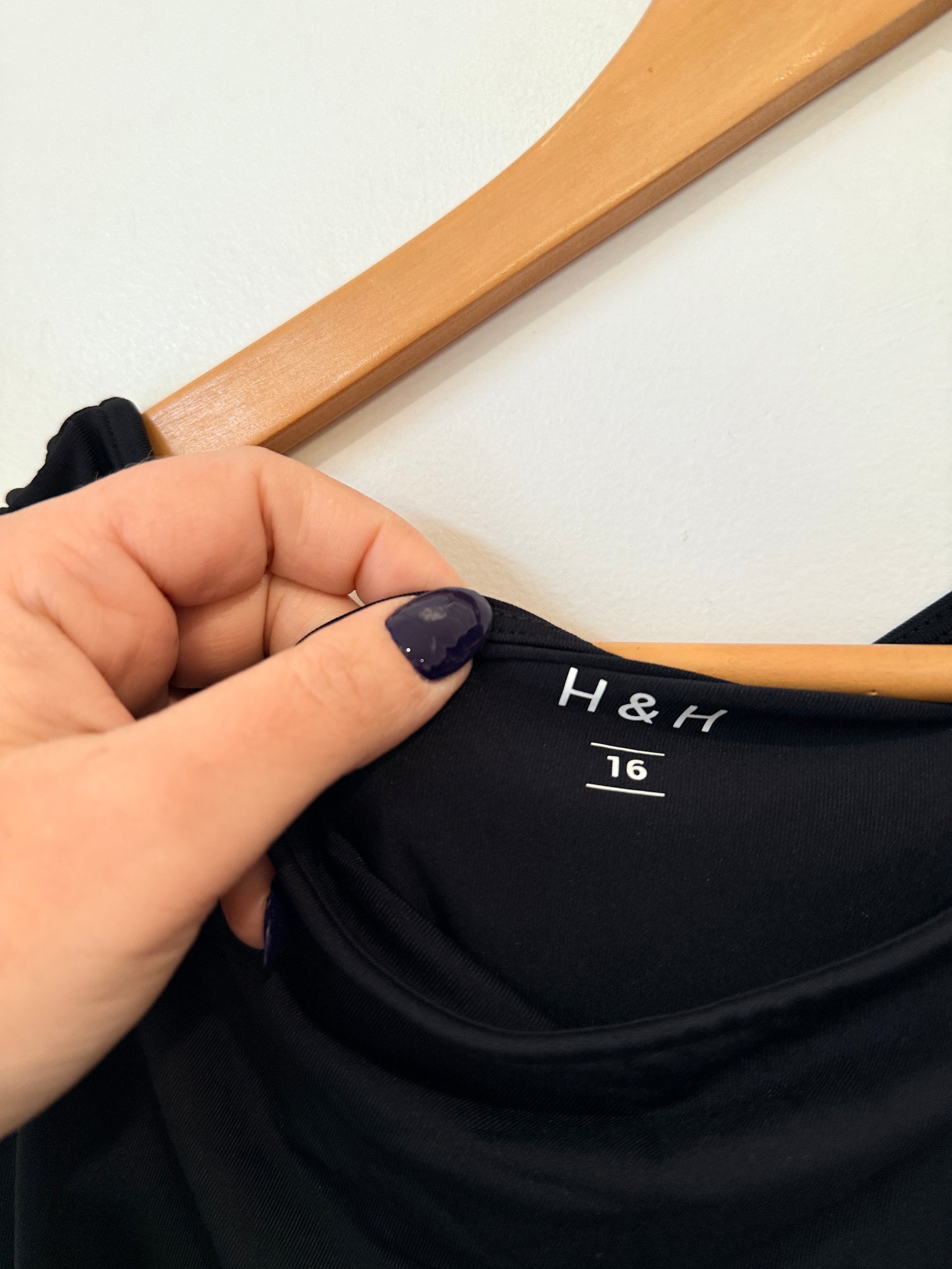 H & H Drape-neck Bodysuit Size 16