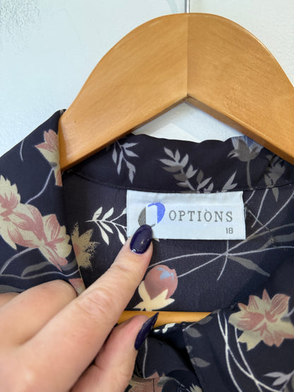 Options Floral Button-up Shirt Size 18
