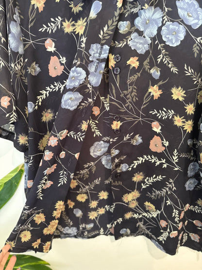 Options Floral Button-up Shirt Size 18