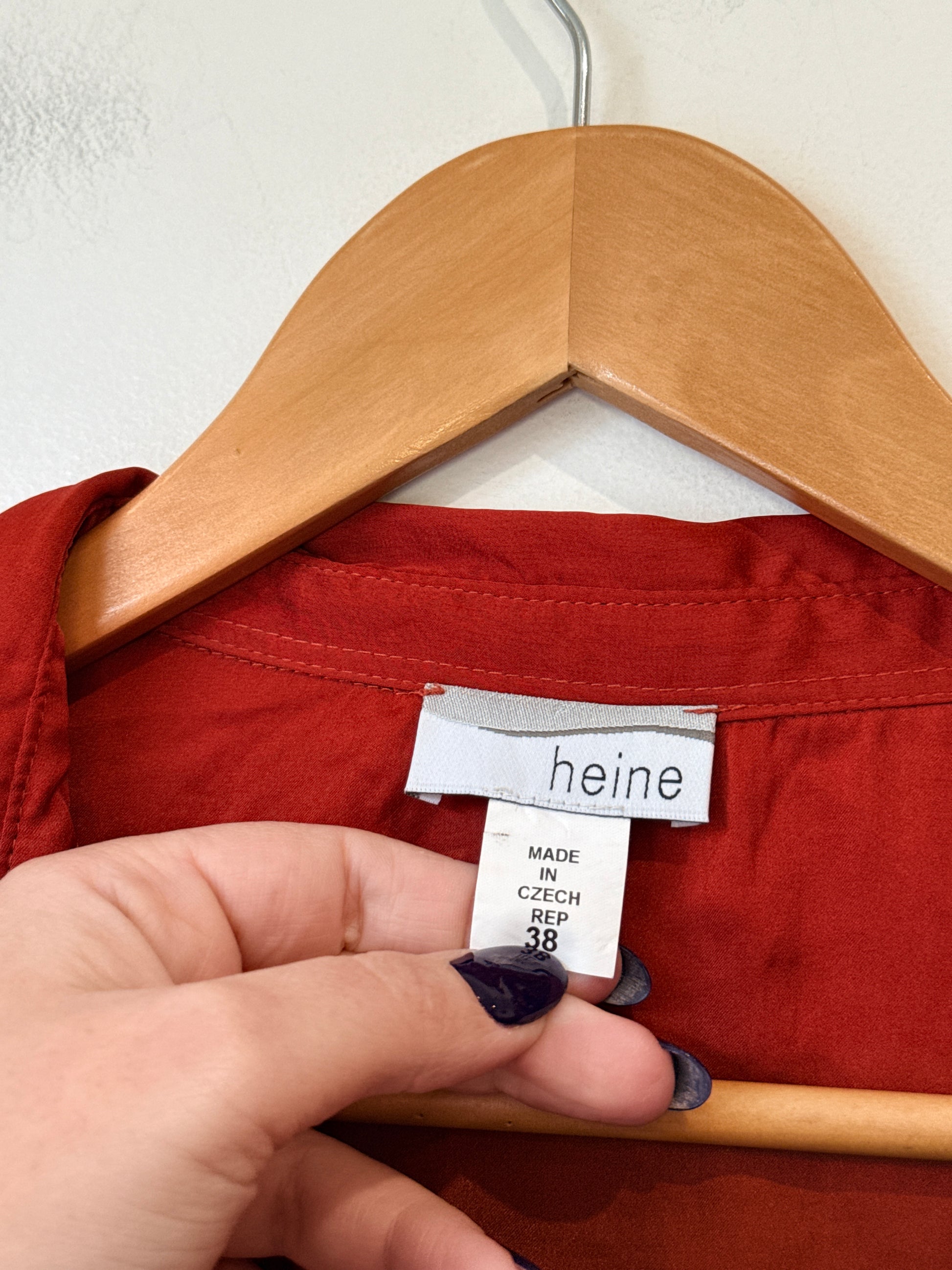 Heine Button-down Shirt Dress Size 38 | U/Arm to U/Arm 51cm