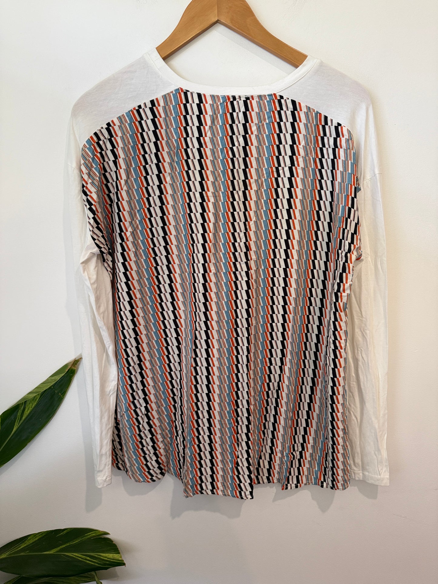 Ketz-ke Boho-style Mixed-media Top Size 8