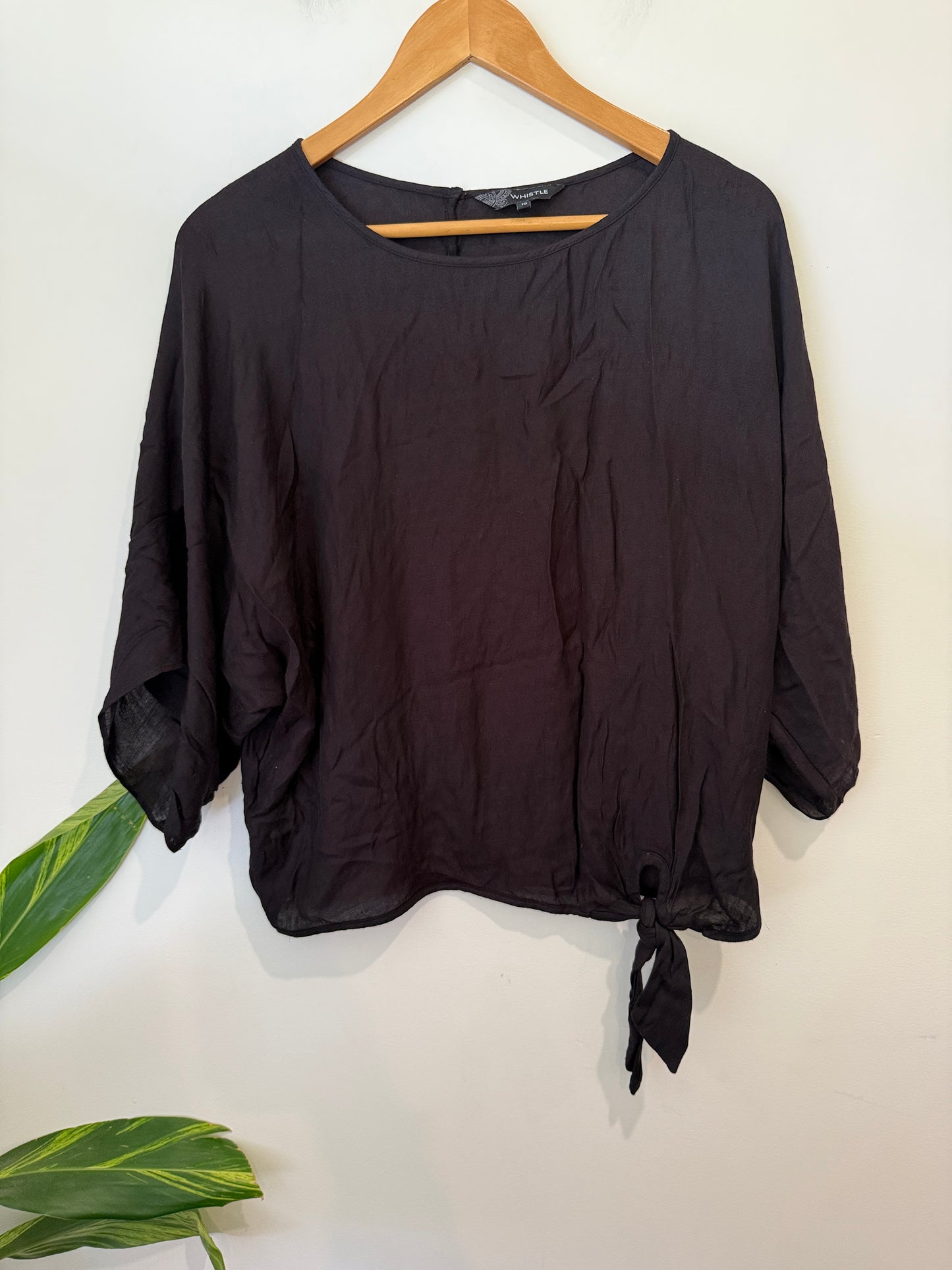 Whistle Lightweight Tie-hem Top Size 10