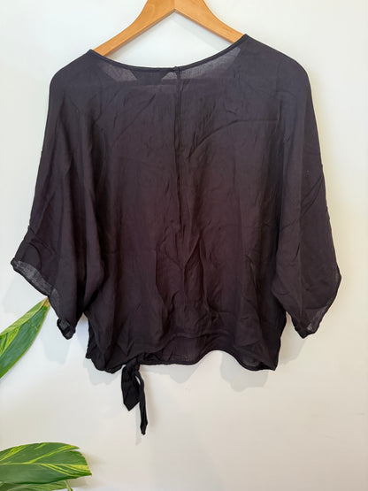 Whistle Lightweight Tie-hem Top Size 10
