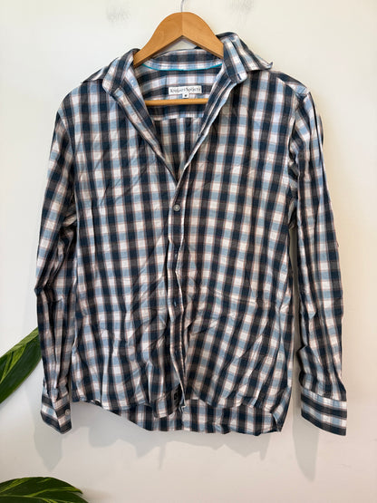 Knights Society Plaid Check Shirt Size M