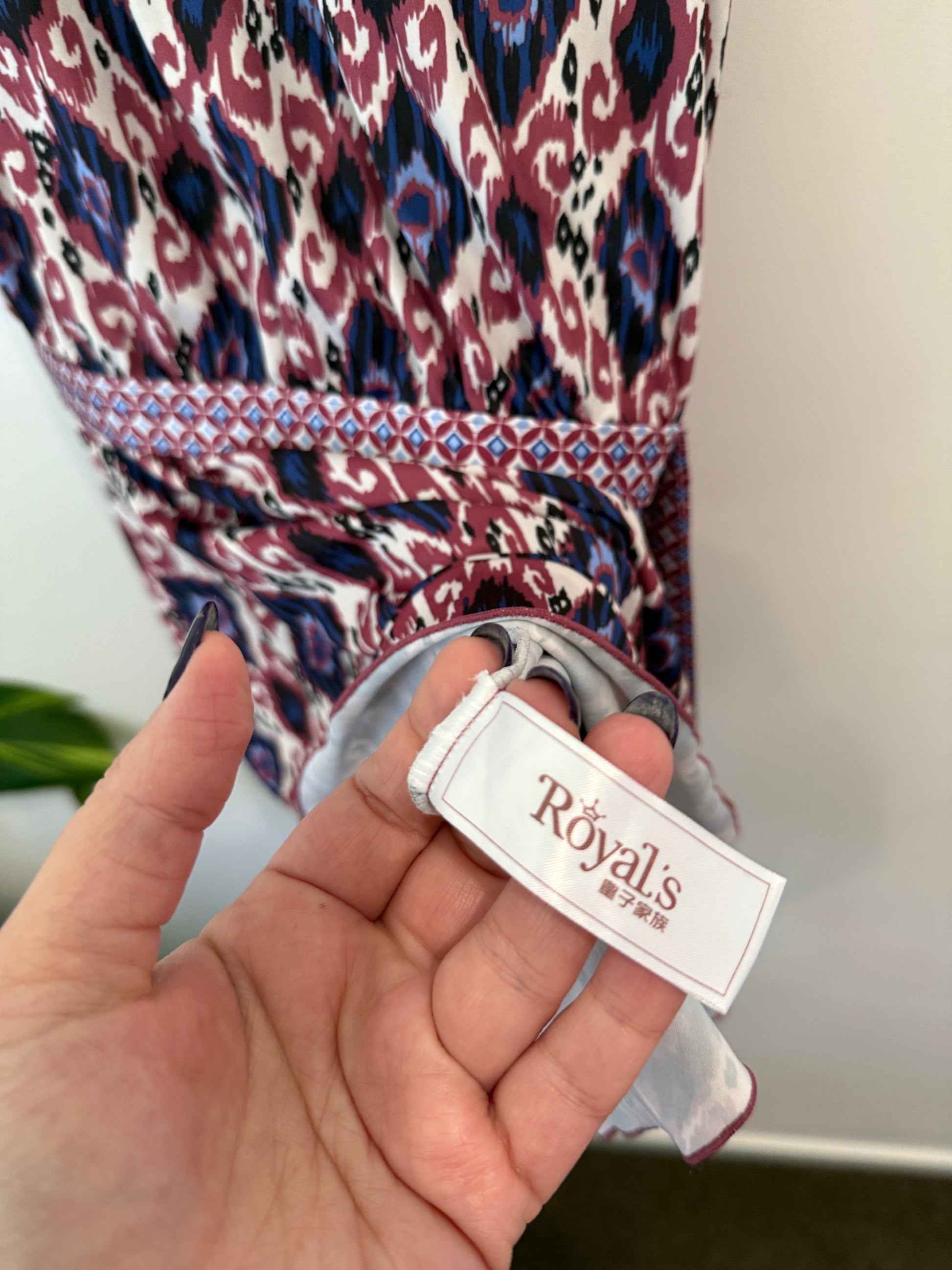 Royals Tribal Print Sundress Size L | 165/90 | U/Arm to U/Arm 36cm