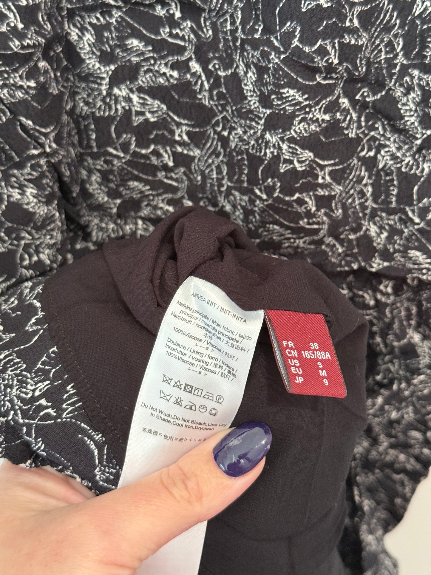 Comptoir Des Cotonniers 3/4 Sleeves Dress Size M | U/Arm to U/Arm 51cm