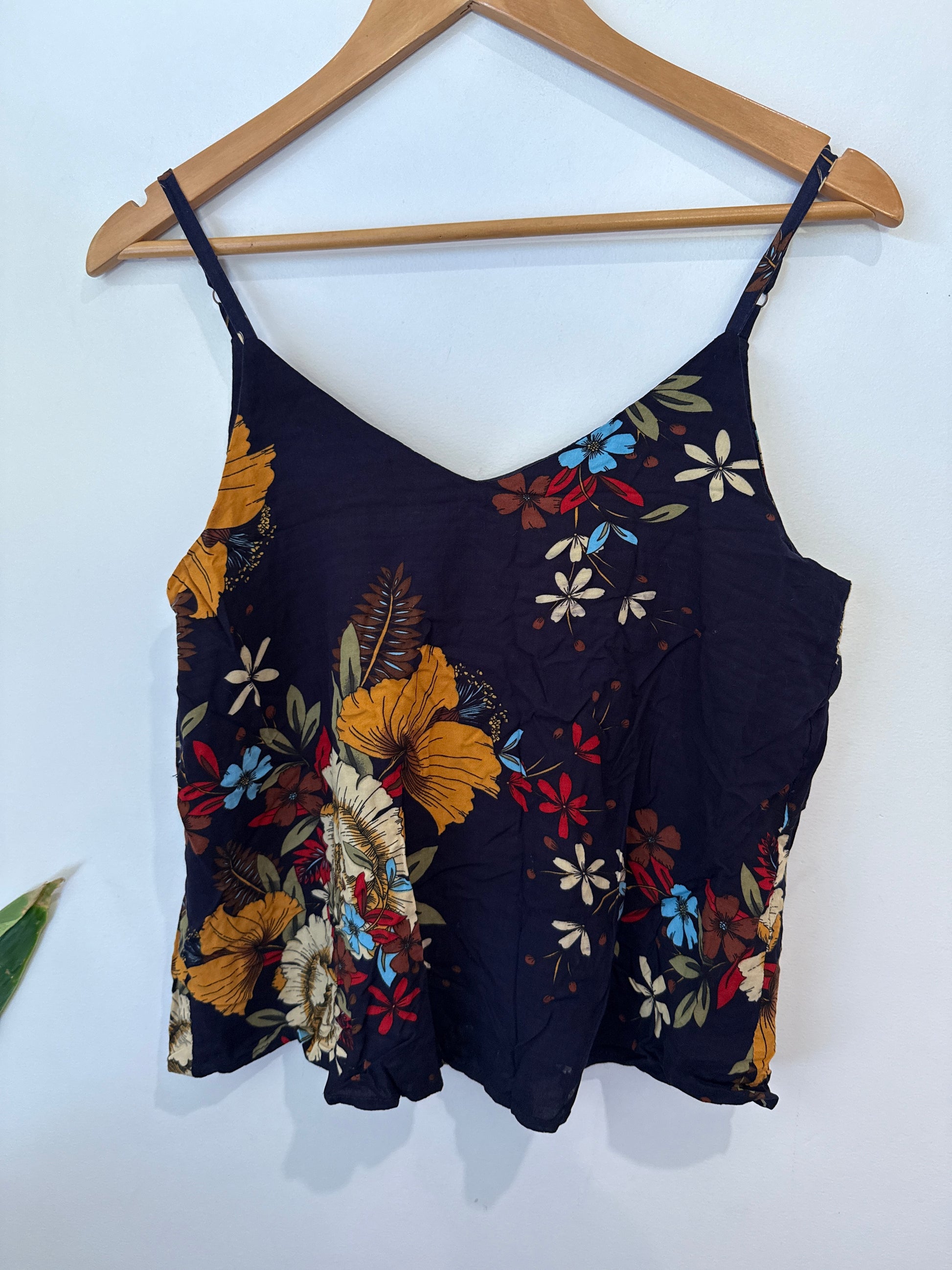 Peta + Rome Spaghetti Strap Tank Top Size M | U/Arm to U/Arm 46cm