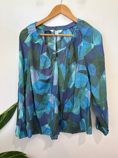 Rockmans Abstract Print Top Size 12