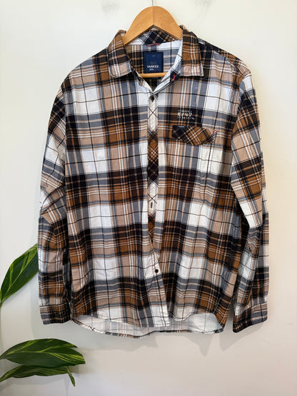 Yankee Plaid Flannel Shirt Size XL