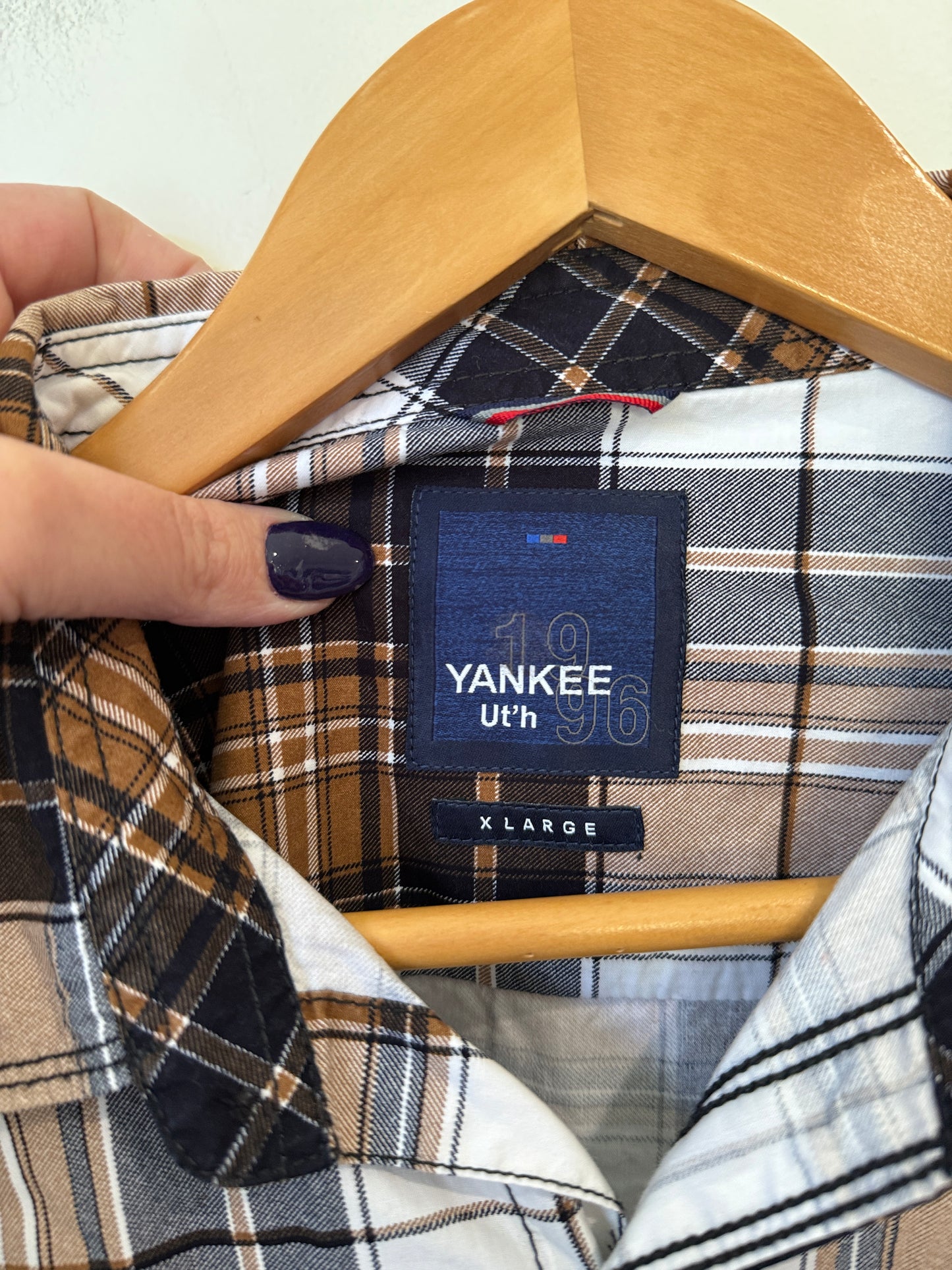 Yankee Plaid Flannel Shirt Size XL