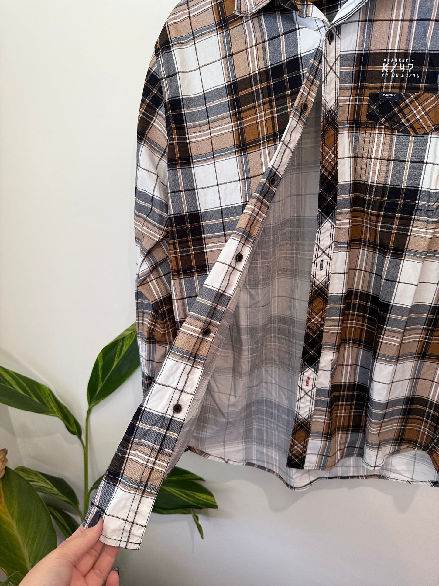 Yankee Plaid Flannel Shirt Size XL