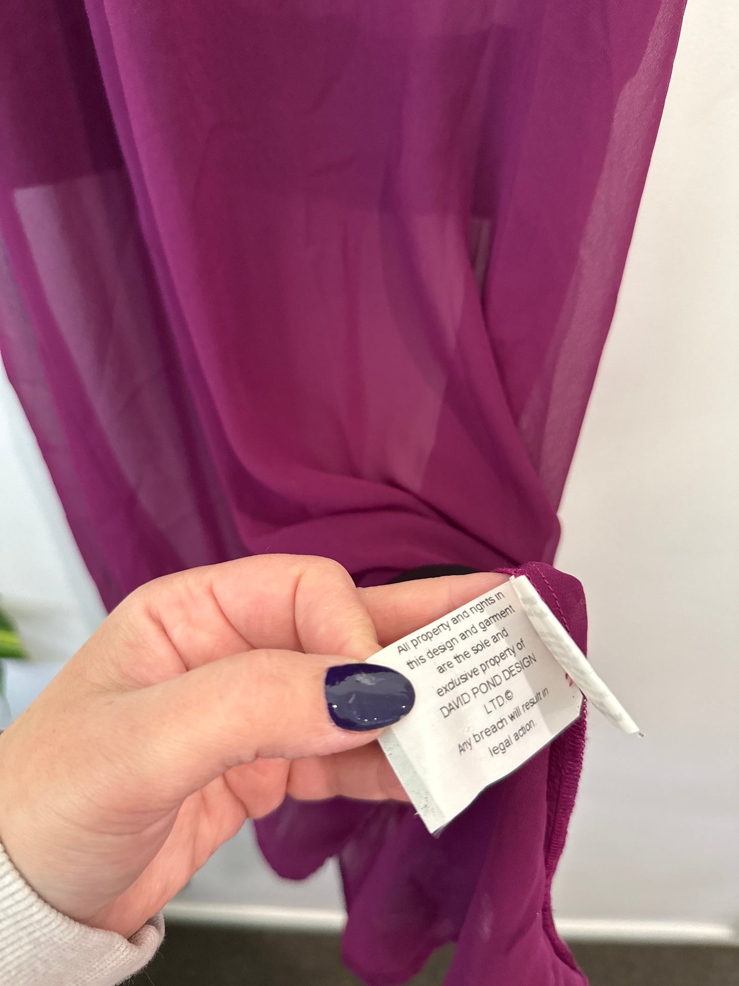 Cherry Blasko (NZ Made) Sheer Overlay Sleeveless Dress Size 12